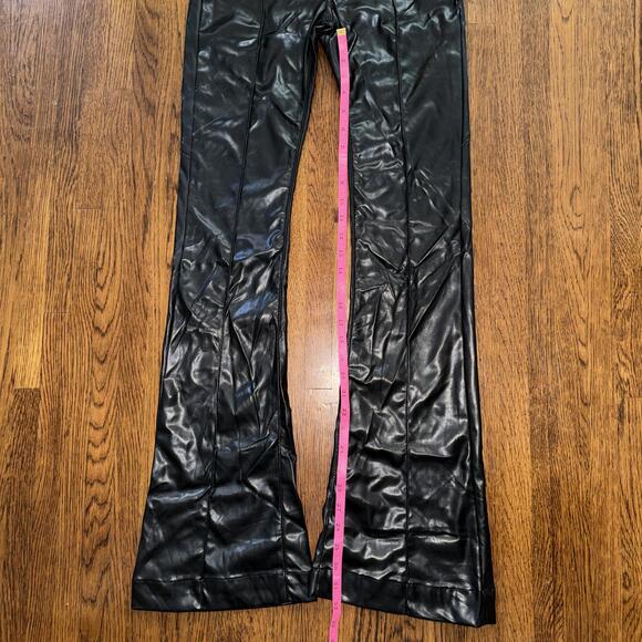Revice Black Leather Flare Pants Venus Flares - Picture 5 of 9
